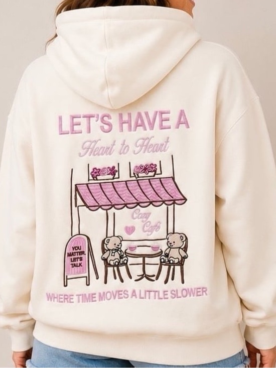 Altar'd State Tops - NEW Altar’d State Cozy Cafe Bear Hoodie Sweatshirt Size XS & Small Available NWT